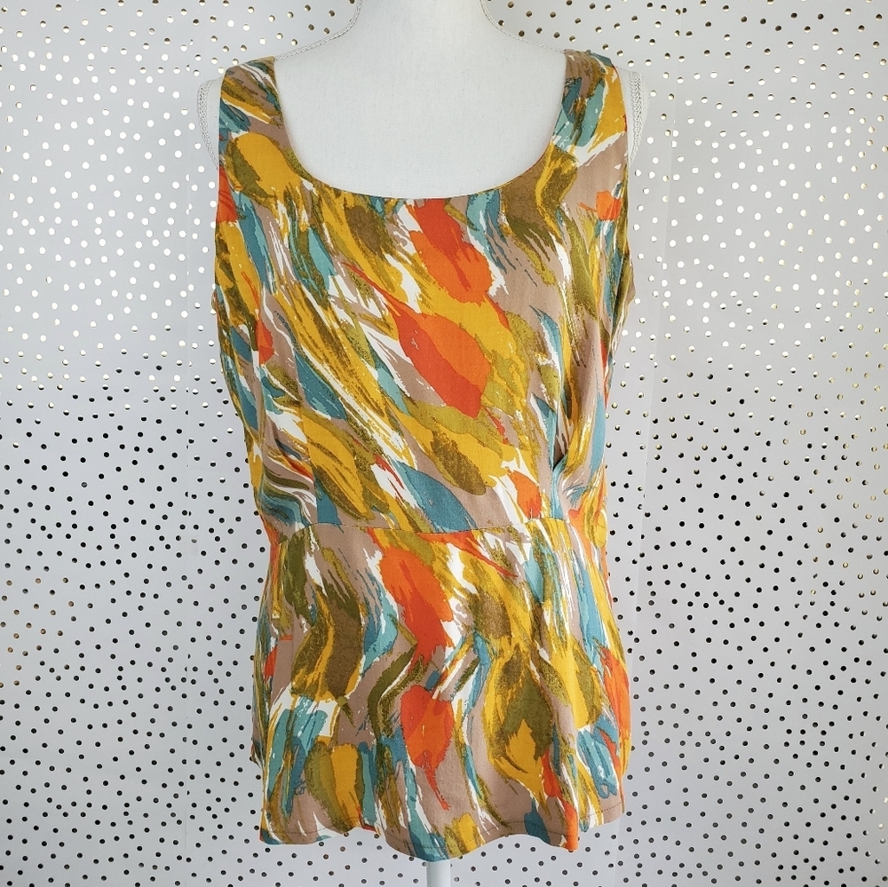 Jack by BB Dakota Abstract Keyhole Back Top